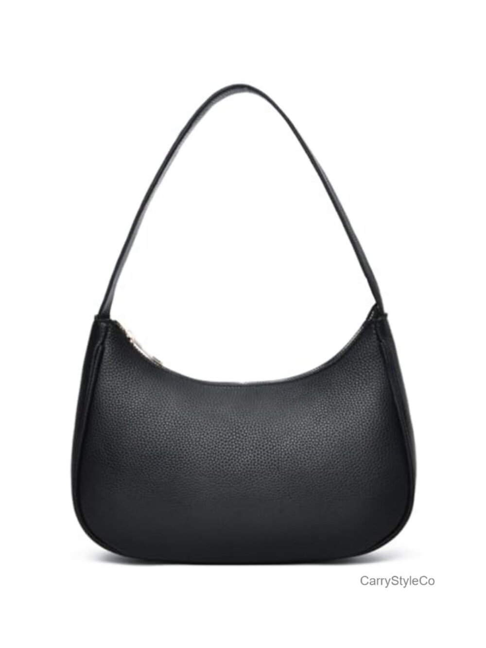 Small Crescent Shoulder Bag Vegan Leather Hobo Purse
